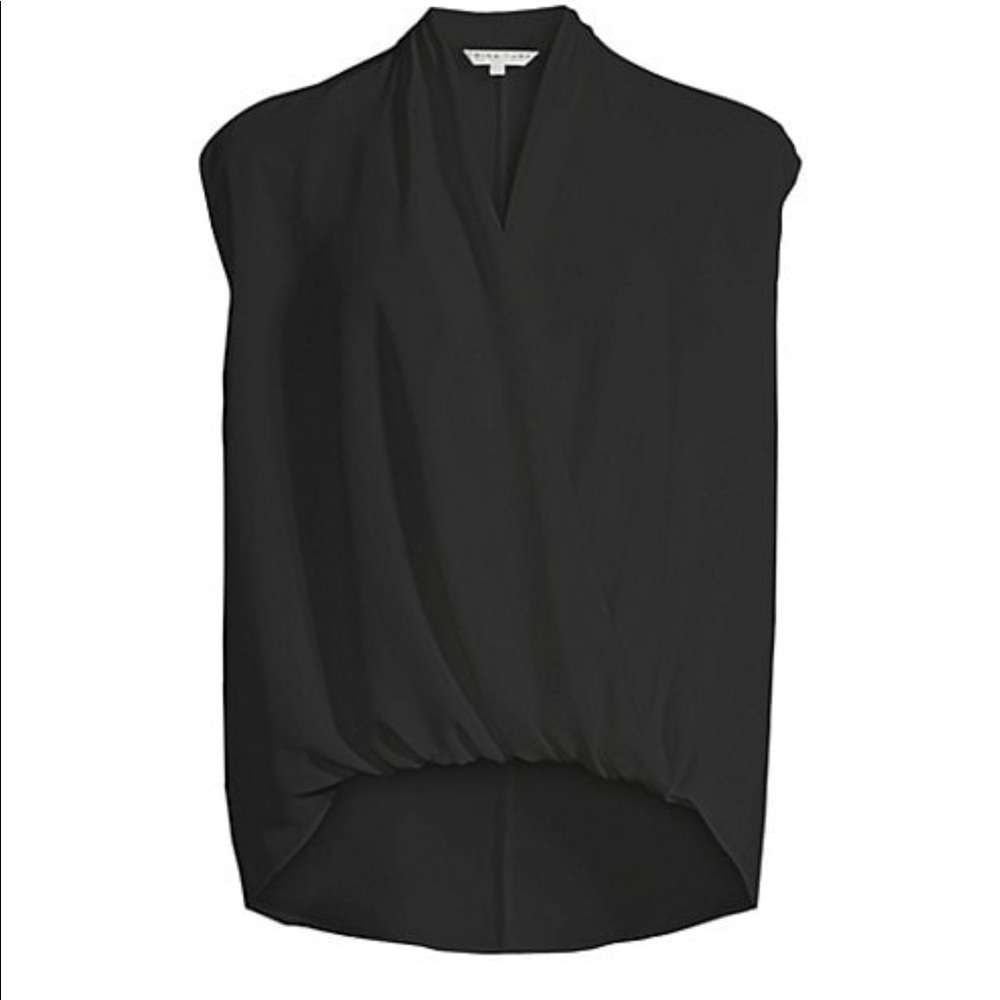 Trina Turk Navy Wrap Top